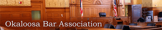 Logo Recognizing Good Life Legal's affiliation with Okaloosa Bar Association